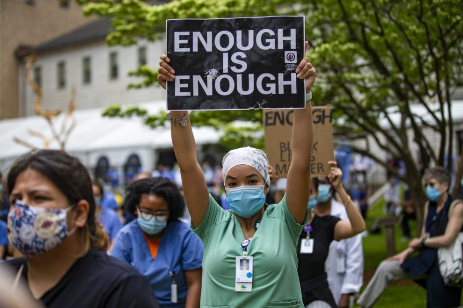 Medical Workers Anti-racism protest.