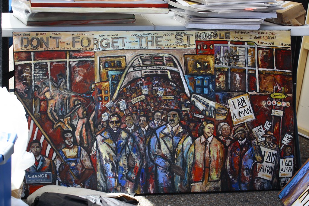 Photo depicting a Selma-to-Montgomery March memorial.